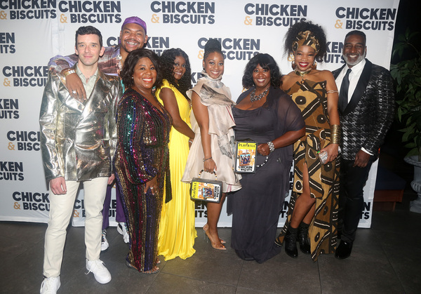 NEW YORK, NEW YORK - OCTOBER 10: (L-R) Michael Urie, Cleo King, Devere Rogers, Alana  Photo