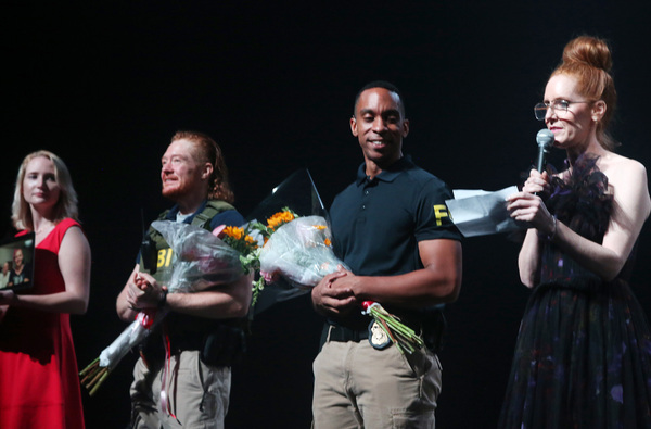 NEW YORK, NEW YORK - OCTOBER 11: (L-R) Brittany Winner, Becca Blackwell, Will Cobbs,  Photo