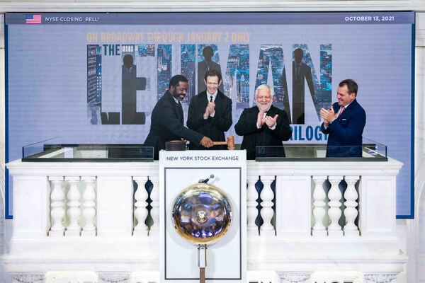 Photos: THE LEHMAN TRILOGY Cast Members Ring the Closing Bell at the New York Stock Exchange Image