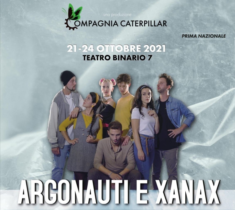 locandina dello spettacolo Argonauti e Xanax al binario 7 di Monza