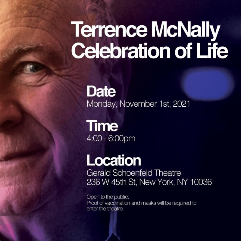 Broadway Will Gather Next Month to Celebrate the Life of the Late Terrence McNally 