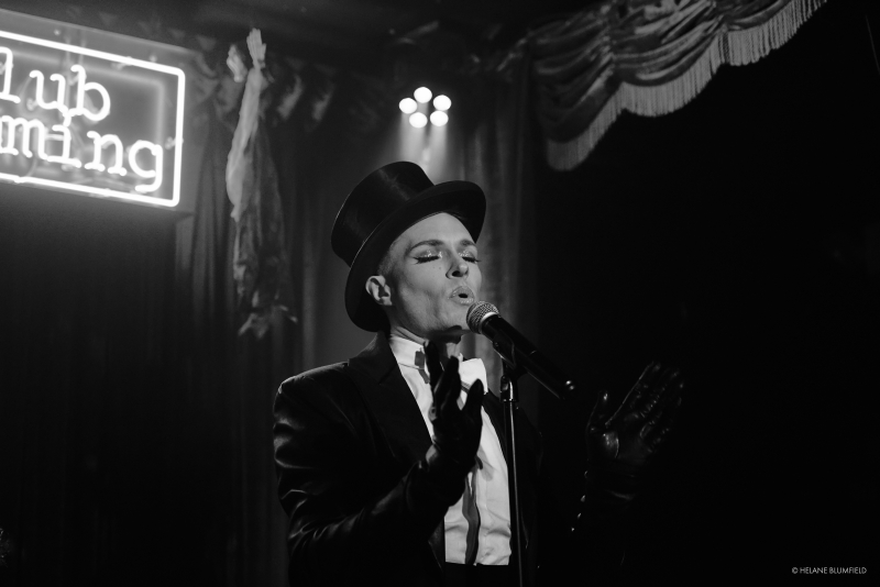 Photo Flash: Artists Meld Mediums When Helane Blumfield Shoots Kim David Smith's MOSTLY MARLENE at Club Cumming Image