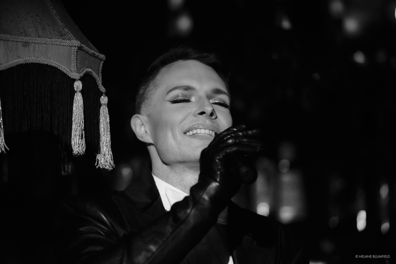 Photo Flash: Artists Meld Mediums When Helane Blumfield Shoots Kim David Smith's MOSTLY MARLENE at Club Cumming Image
