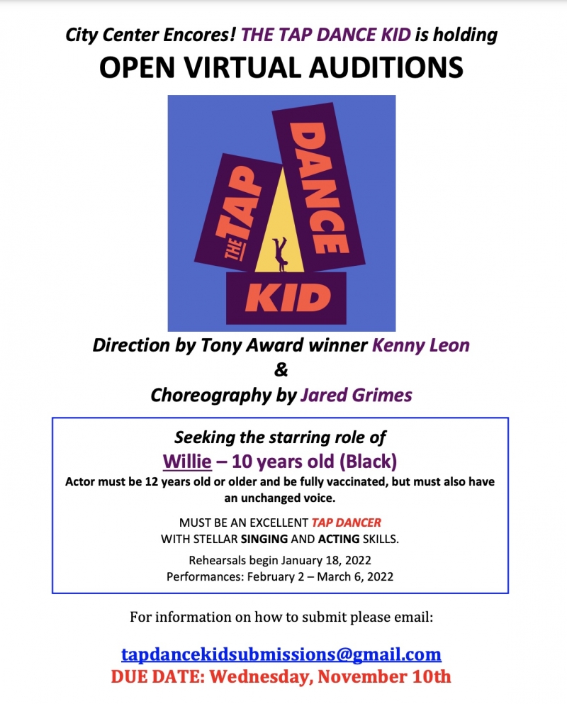 Encores! Is Holding Open Auditions for THE TAP DANCE KID Image