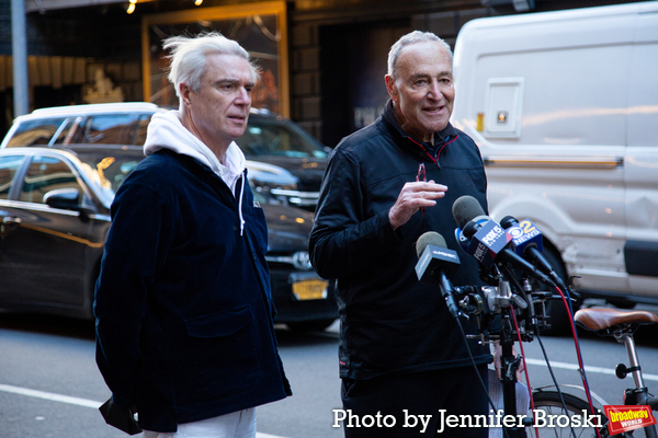 Photos: Senator Chuck Schumer Joins David Byrne for a Bike Ride to AMERICAN UTOPIA Image