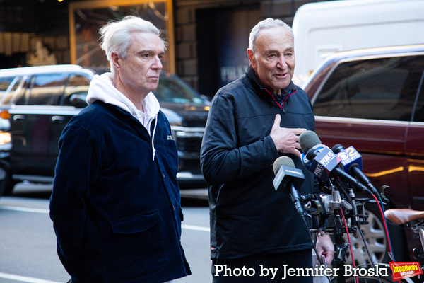 Photos: Senator Chuck Schumer Joins David Byrne for a Bike Ride to AMERICAN UTOPIA Image