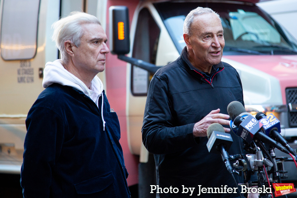 Photos: Senator Chuck Schumer Joins David Byrne for a Bike Ride to AMERICAN UTOPIA Image