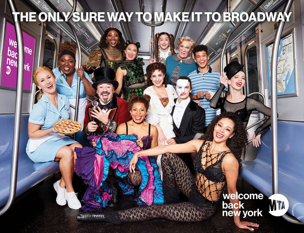 Photos: MTA Encourages New Yorkers to Take the Subway to Broadway With New Ad Campaign 