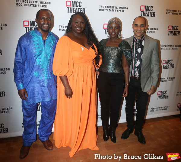 Gbenga Akinnagbe, Director Shaheem Ali, Playwright Jocelyn Bioh and Lupita Nyong'o  Photo