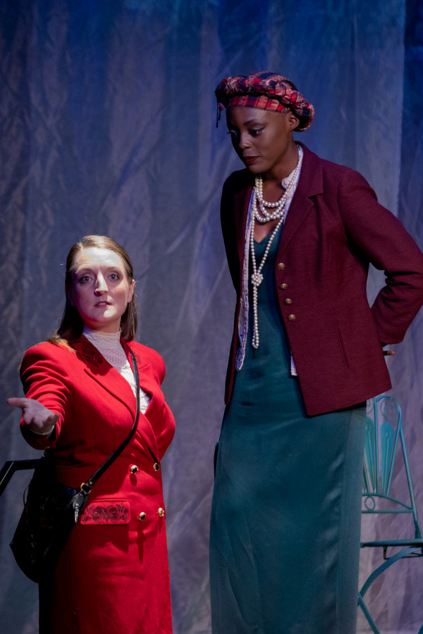 Carmen Nikae (Chasuble) and Lauren E King (Miss Prism).    Photo by Adam Smith Jr. Photo