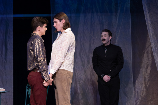 Ryan Knight (Algy), Michael Morley (Cecil) and Jackson Cline (Meriman).    Photo by A Photo