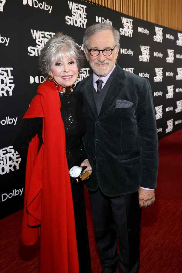 NEW YORK, NEW YORK - NOVEMBER 29: Rita Moreno (L) and Steven Spielberg attend the New Photo