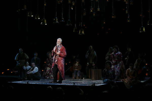 Cast member Bradley Whitford (Center) at the curtain call during the opening night pe Photo