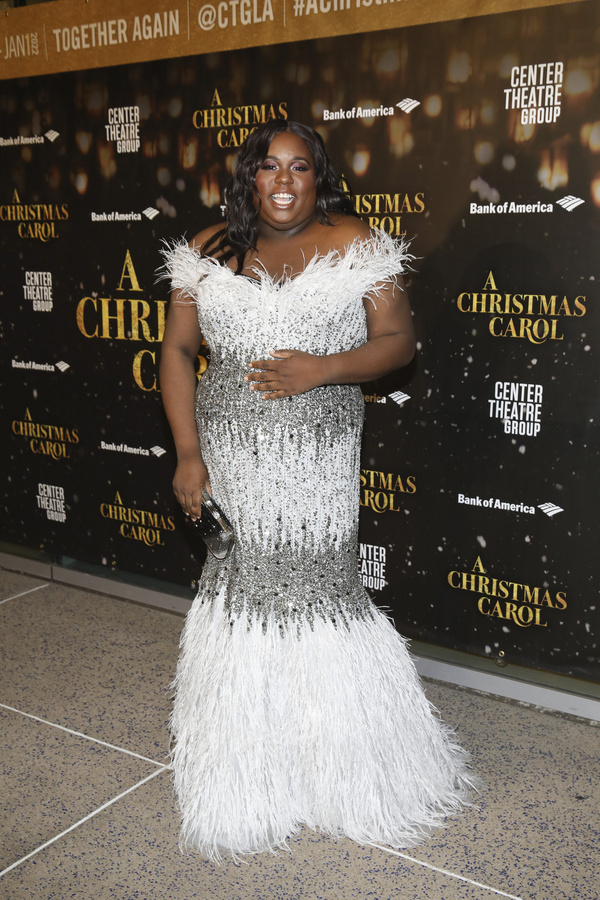 Cast member Alex Newell poses before the opening night performance of ?A Christmas Ca Photo