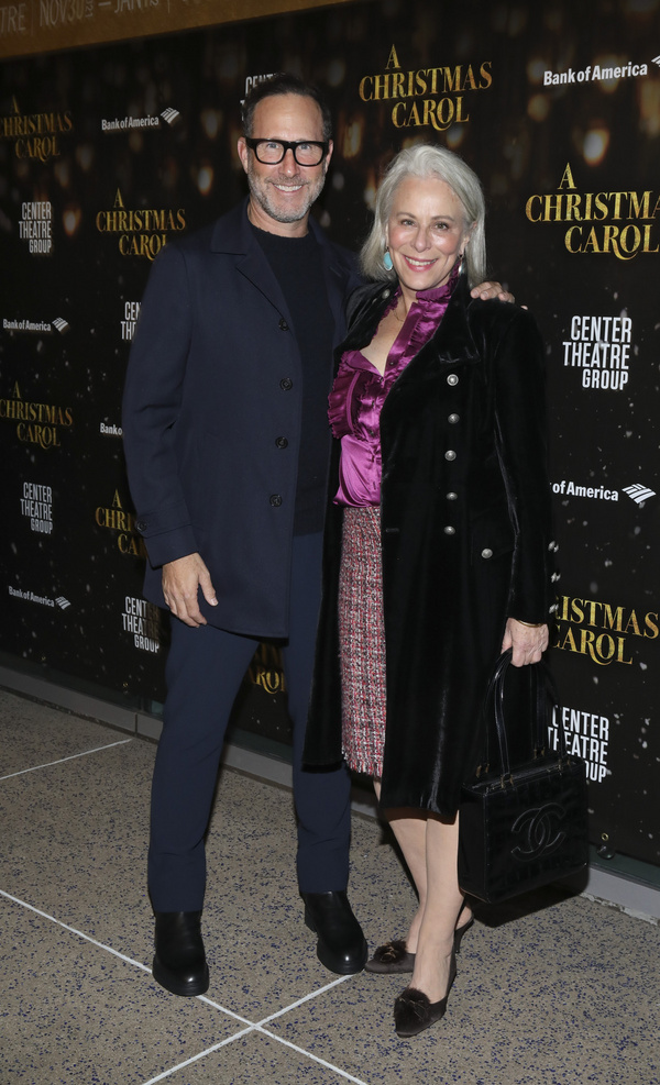 From left, Center Theatre Group Board Member Richard Weitz and Jane Kaczmarek arrive  Photo