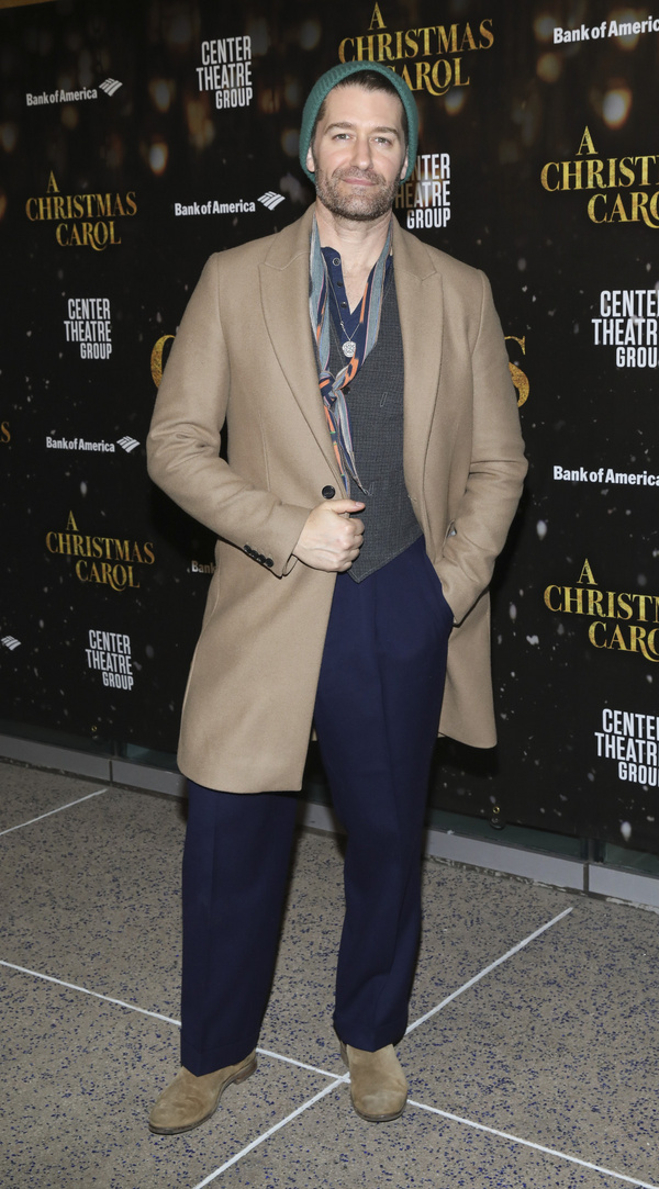 Matthew Morrison arrives for the opening night performance of ?A Christmas Carol? at  Photo