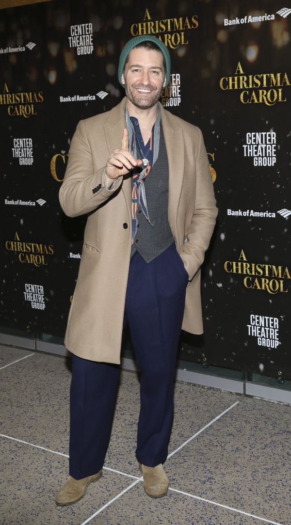 Matthew Morrison arrives for the opening night performance of ?A Christmas Carol? at  Photo
