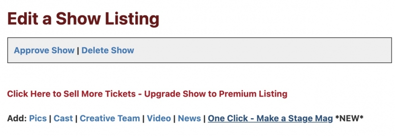 Turn Your Show Listing Into a Show Program (for Free!) with BroadwayWorld's Stage Mag Image
