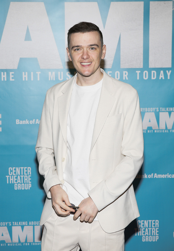 Cast member George Sampson arrives before the North American premiere of the West End Photo