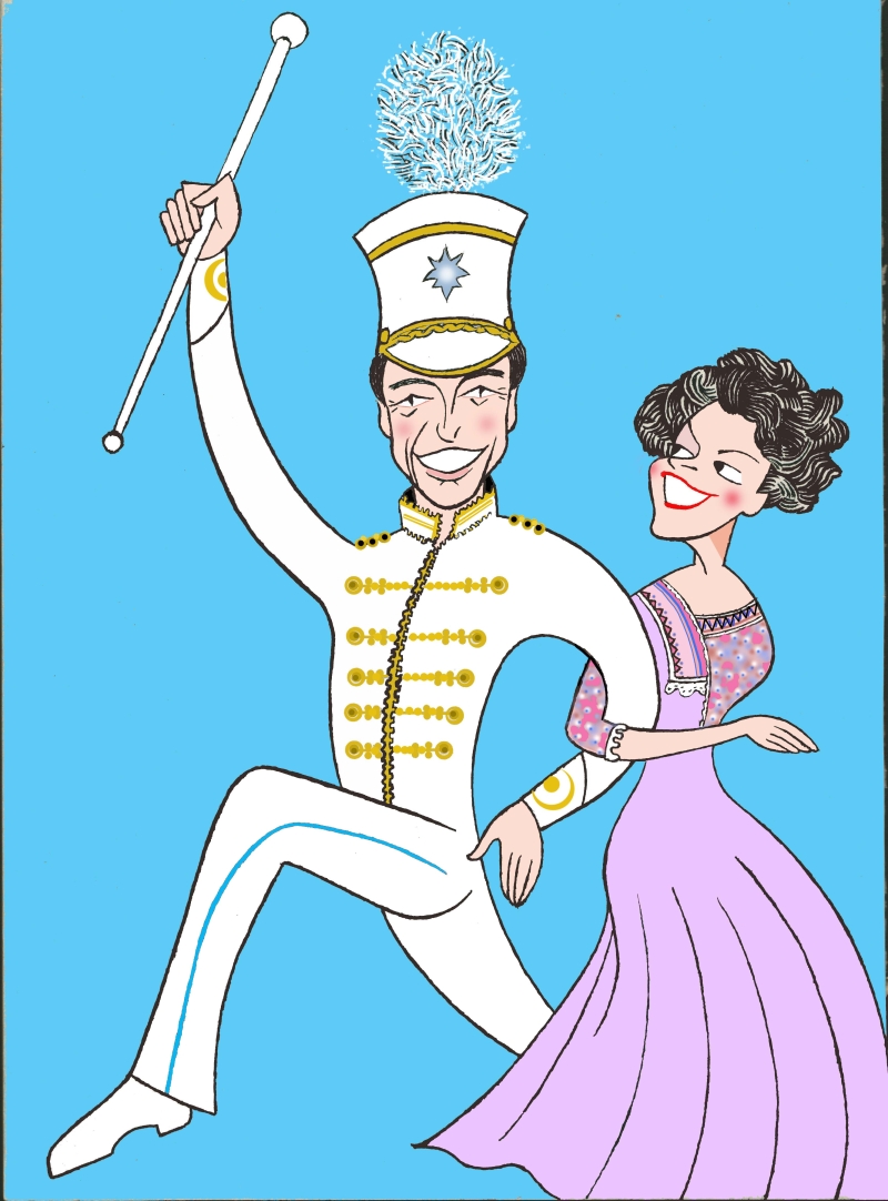 Ken Fallin Draws the Stage - THE MUSIC MAN Image