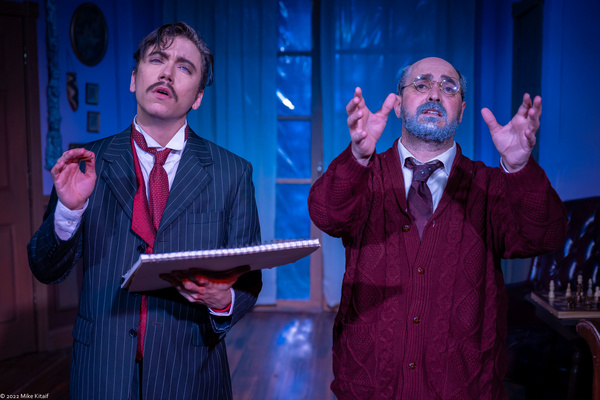Gabriel Garcia, left, as Salvador Dal  with Thomas Muniz, right, as Sigmund Freud in  Photo
