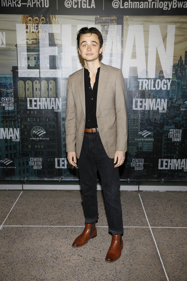 Actor Ben Ahlers arrives for the opening night performance of ?The Lehman Trilogy? at Photo