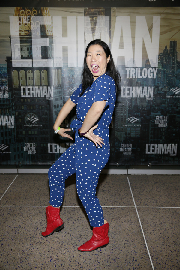 Playwright Kristina Wong arrives for the opening night performance of ?The Lehman Tri Photo