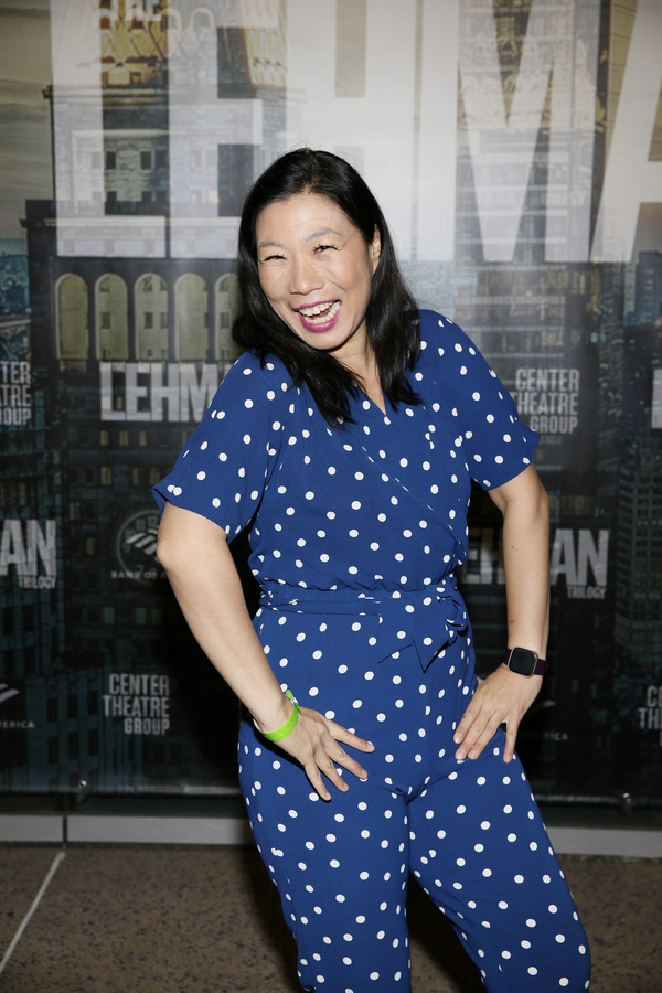 Playwright Kristina Wong arrives for the opening night performance of ?The Lehman Tri Photo