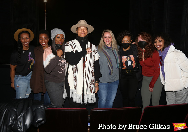 Queen Latifah with cast & crew on International Women's Day  Photo