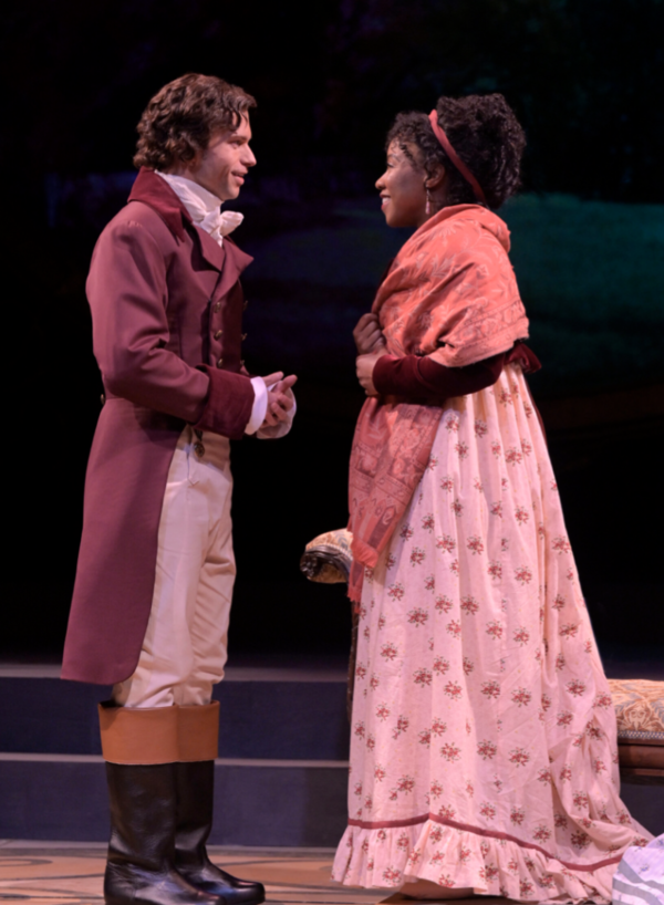 Willoughby (Hunter Ryan Herdlicka) courts Marianne (Antoinette Comer) Photo