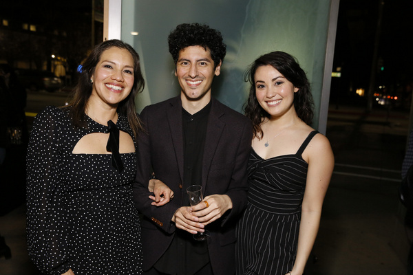 From left, cast member Cheryl Uma a, playwright Benjamin Benne and cast member Sabrin Photo
