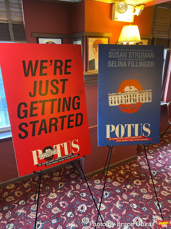 Photos: The Cast of POTUS: OR BEHIND EVERY GREAT DUMBASS ARE SEVEN WOMEN TRYING TO KEEP HIM ALIVE Meets the Press Image