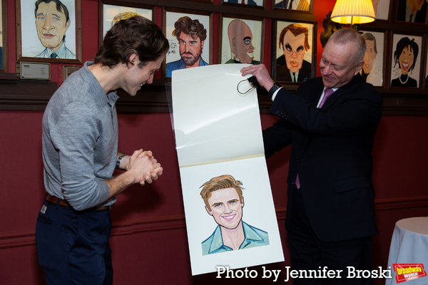 Photos: Tony Award-Winner Aaron Tveit Receives Sardi's Caricature Image