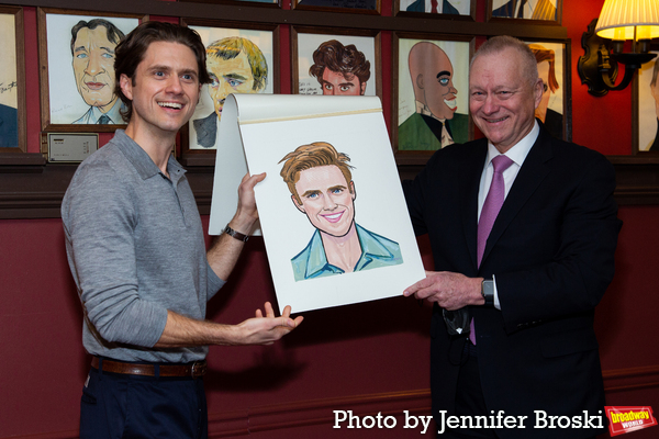Photos: Tony Award-Winner Aaron Tveit Receives Sardi's Caricature Image