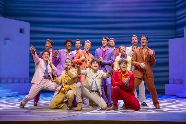 Michael Nelson, Jack Danson, Alexandros Beshonges and the Cast of MAMMA MIA! Photo