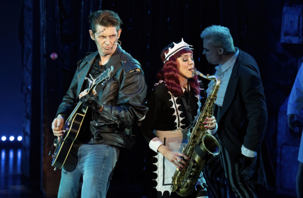 Chris Cornwell and Jill Blackwood in The Rocky Horror Show at ZACH Theatre. Photo by  Photo