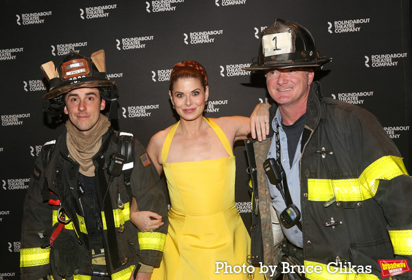 Debra Messing and FDNY Firemen  Photo