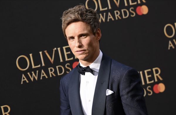Eddie Redmayne on the Green Carpet at the Olivier Awards. 
Photo Credits: Getty.  Photo