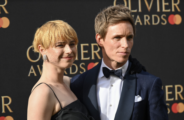 Jessie Buckley and Eddie Redmayne on the Green Carpet  at the Olivier Awards. 
Photo  Photo
