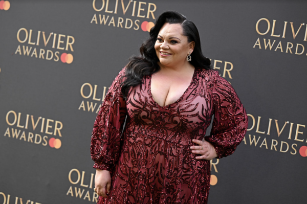 Keala Settle takes the Green Carpet at the Olivier Awards. 
Photo Credits: Getty.  Photo