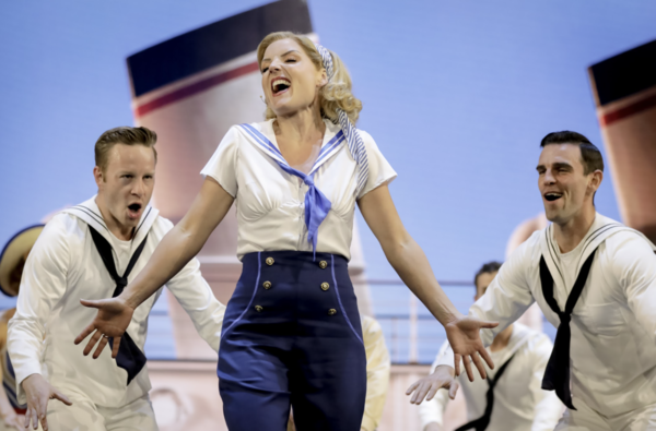Kerry Ellis and the cast of Anything Goes perform at the Olivier Awards. 
Photo Credi Photo