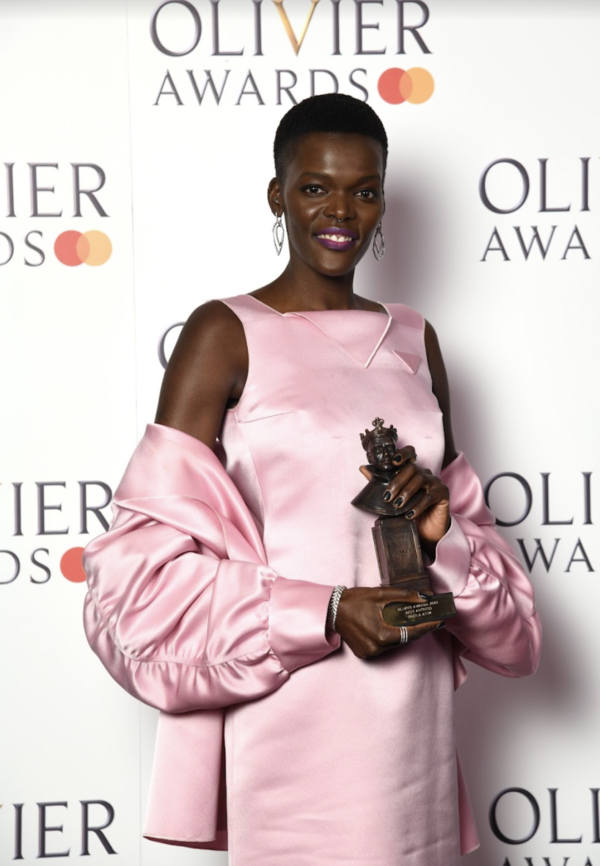 Sheila Atim, Best Actress winner for her role in Constellations, at the Olivier Award Photo