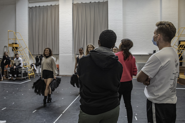 Otima Buse and James Bennett (associate choreographer) in rehearsals.  Photo