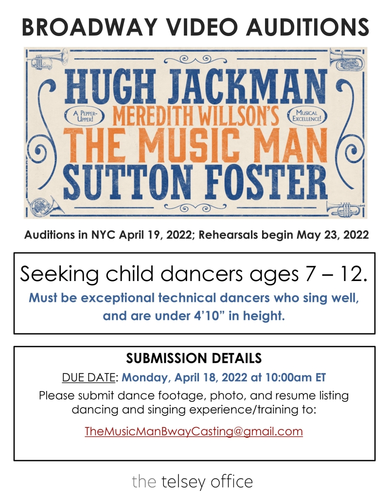 THE MUSIC MAN is Accepting Submissions for Child Dancers Image