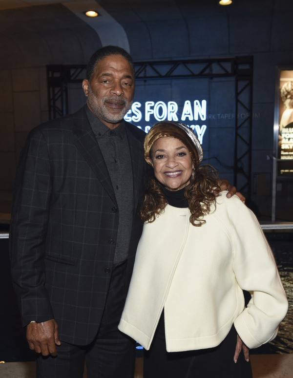 From left, athlete Norm Nixon and actor Debbie Allen arrive for the opening night per Photo
