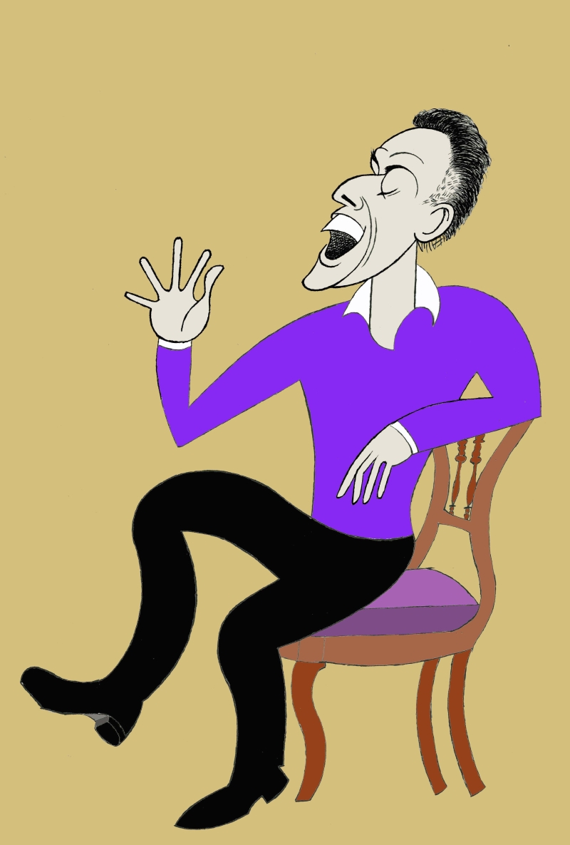 Ken Fallin Draws the Stage - David Greenspan in THE PATSY Image