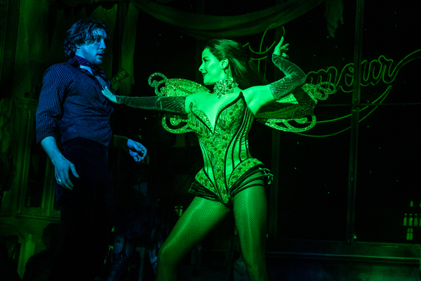 Conor Ryan as Christian and Courtney Reed as Satine in the North American Tour of Mou Photo