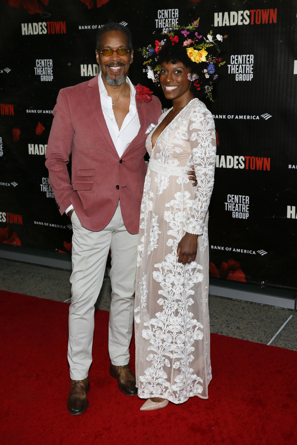 From left, cast members Kevyn Morrow and Kimberly Marable arrive for the opening nigh Photo