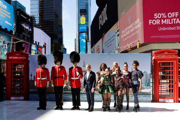 Photos: SIX Performs in Times Square as Part of 'Let's Do London' Campaign Image