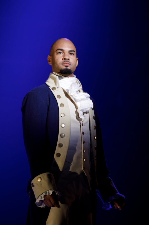 Nicholas Christopher in the Angelica National Tour of Hamilton. 
Photo Credits: Joan  Photo
